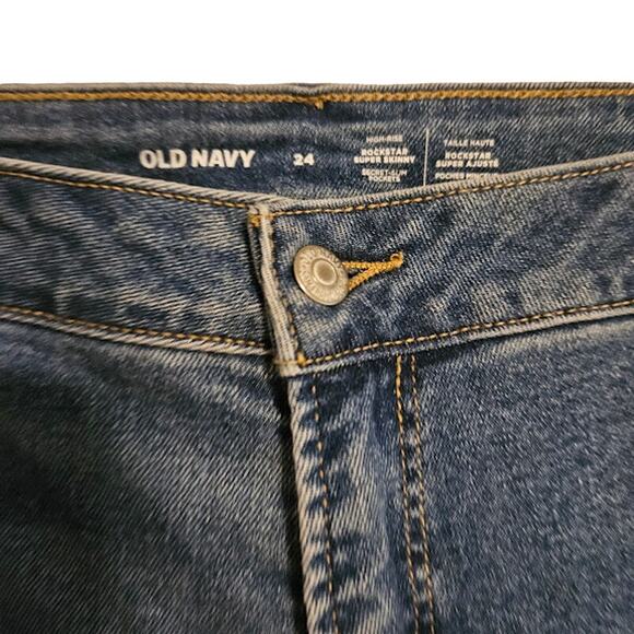 Women's Old Navy Size 24 rockstar super skinny denim jeans - Picture 3 of 8